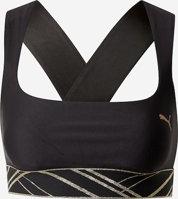 PUMA Bustier Sport bh in Zwart: voorkant