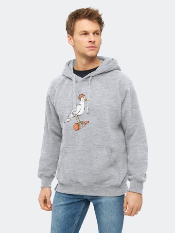 Derbe Sweatshirt 'Sturmmöwe' in Grey: front