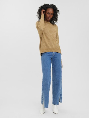 VERO MODA Sweater 'Vigga' in Brown