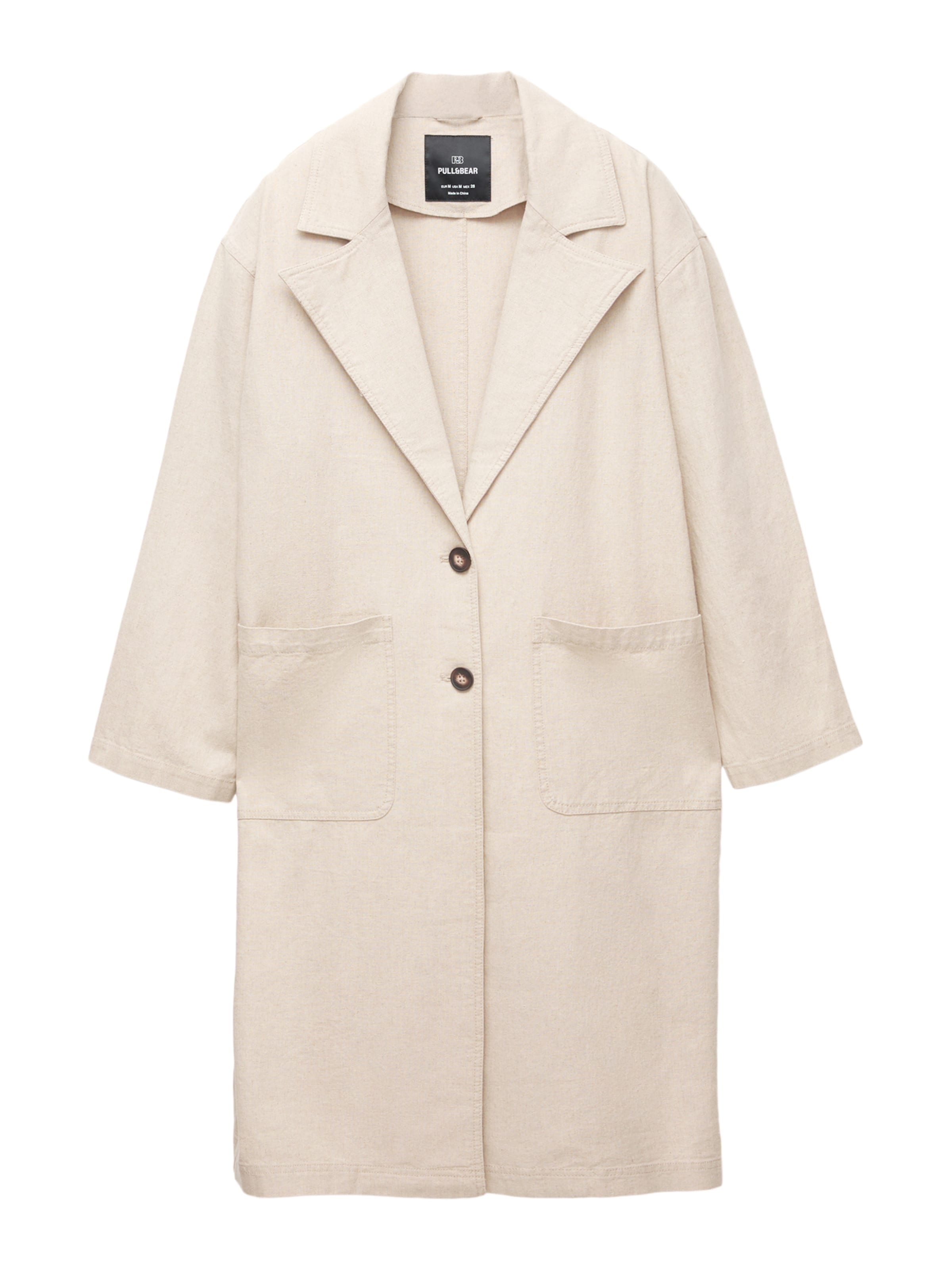 Pull&BearPrijelazni kaput - bež boja: prednji dio