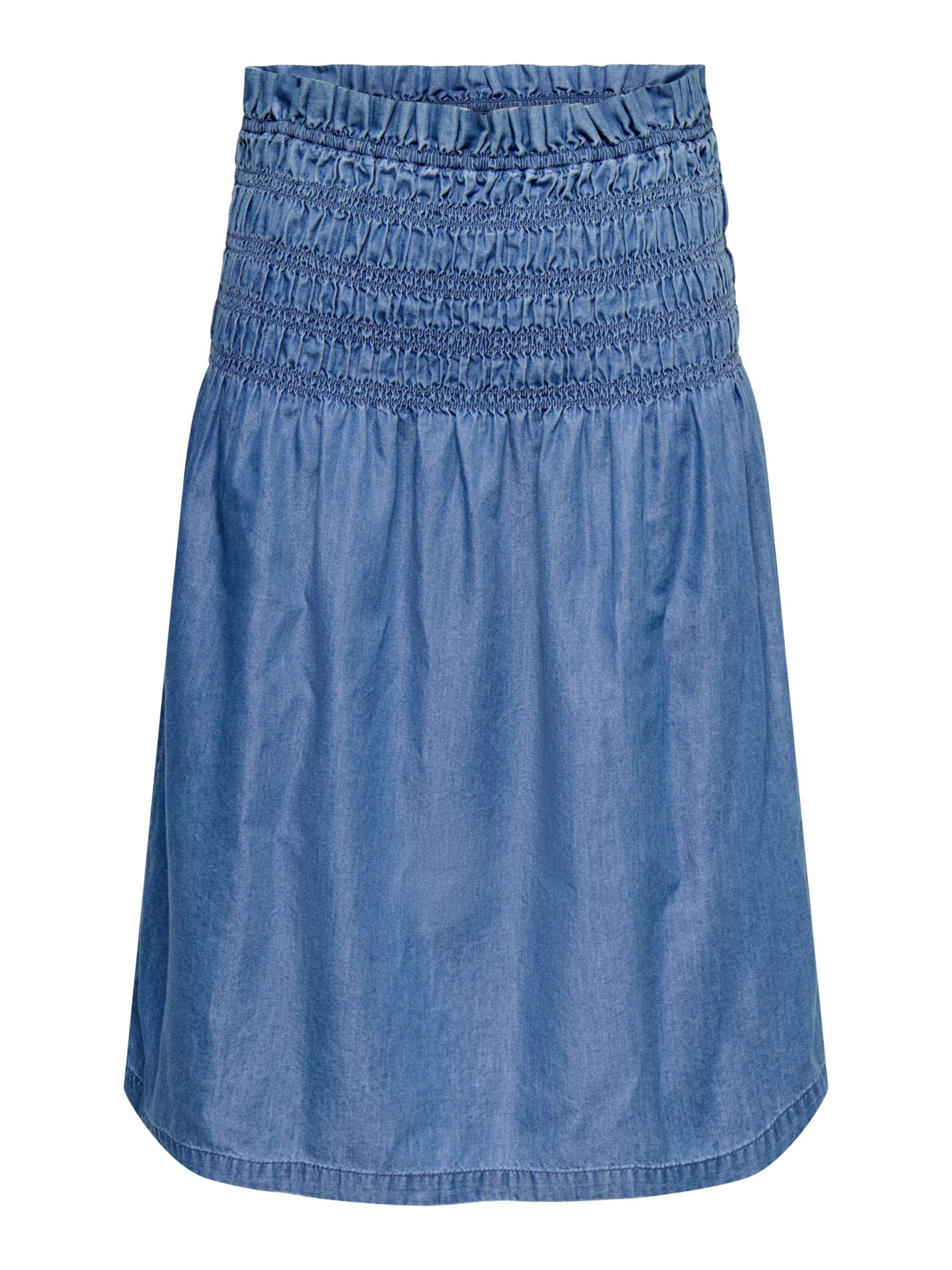 ONLY Jupe 'ONLBea' en bleu denim, Vue avec produit