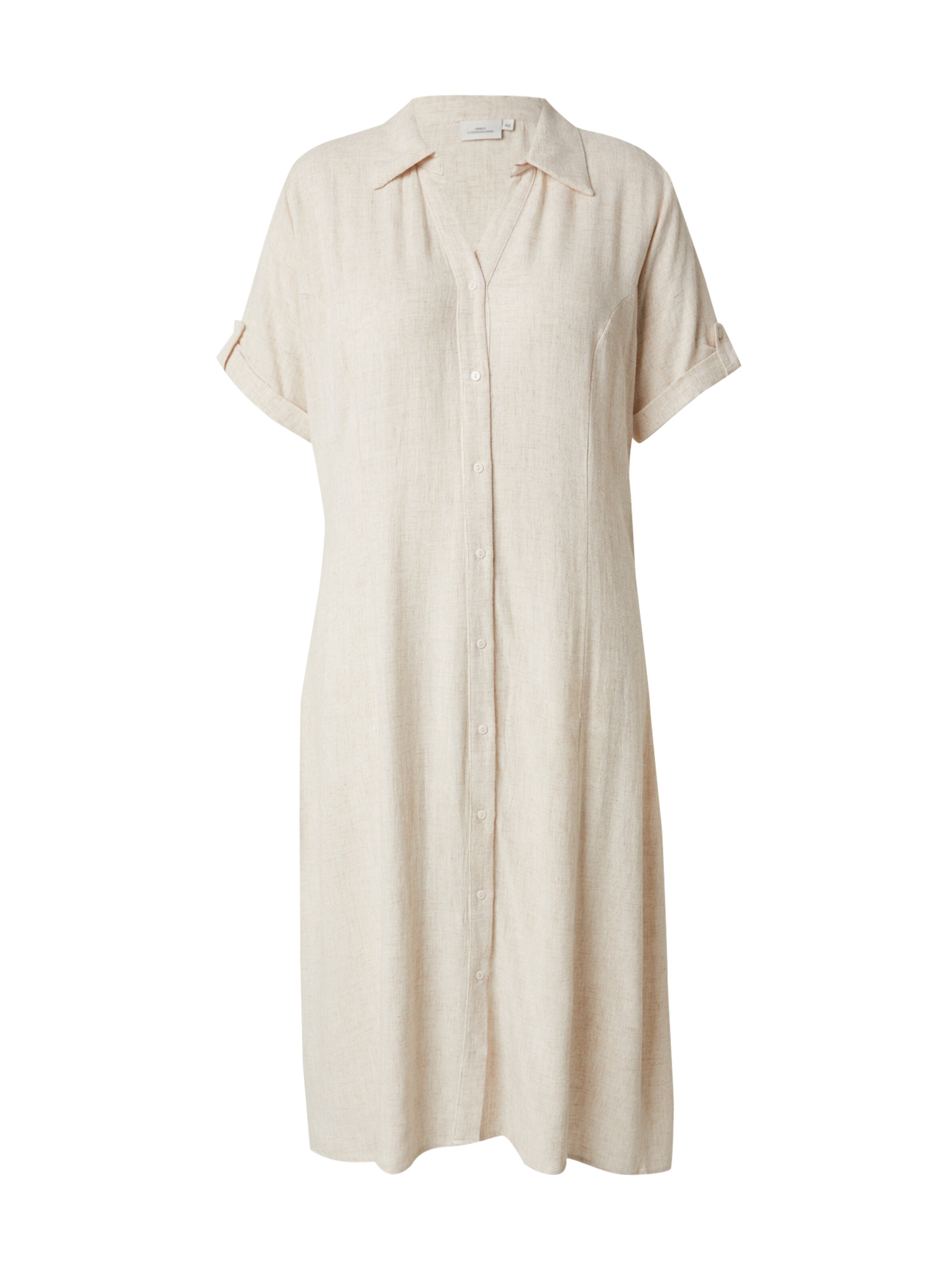 ONLY Carmakoma Рокля тип риза 'CARSiesta' в бежово: отпред