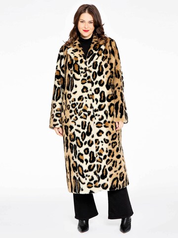 YOEK Between-seasons coat in Brown
