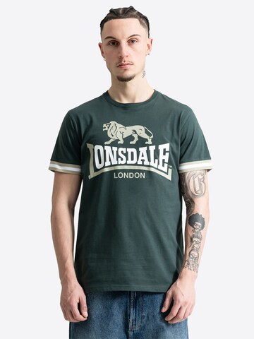 Maglietta 'Kergord' di LONSDALE in verde: frontale
