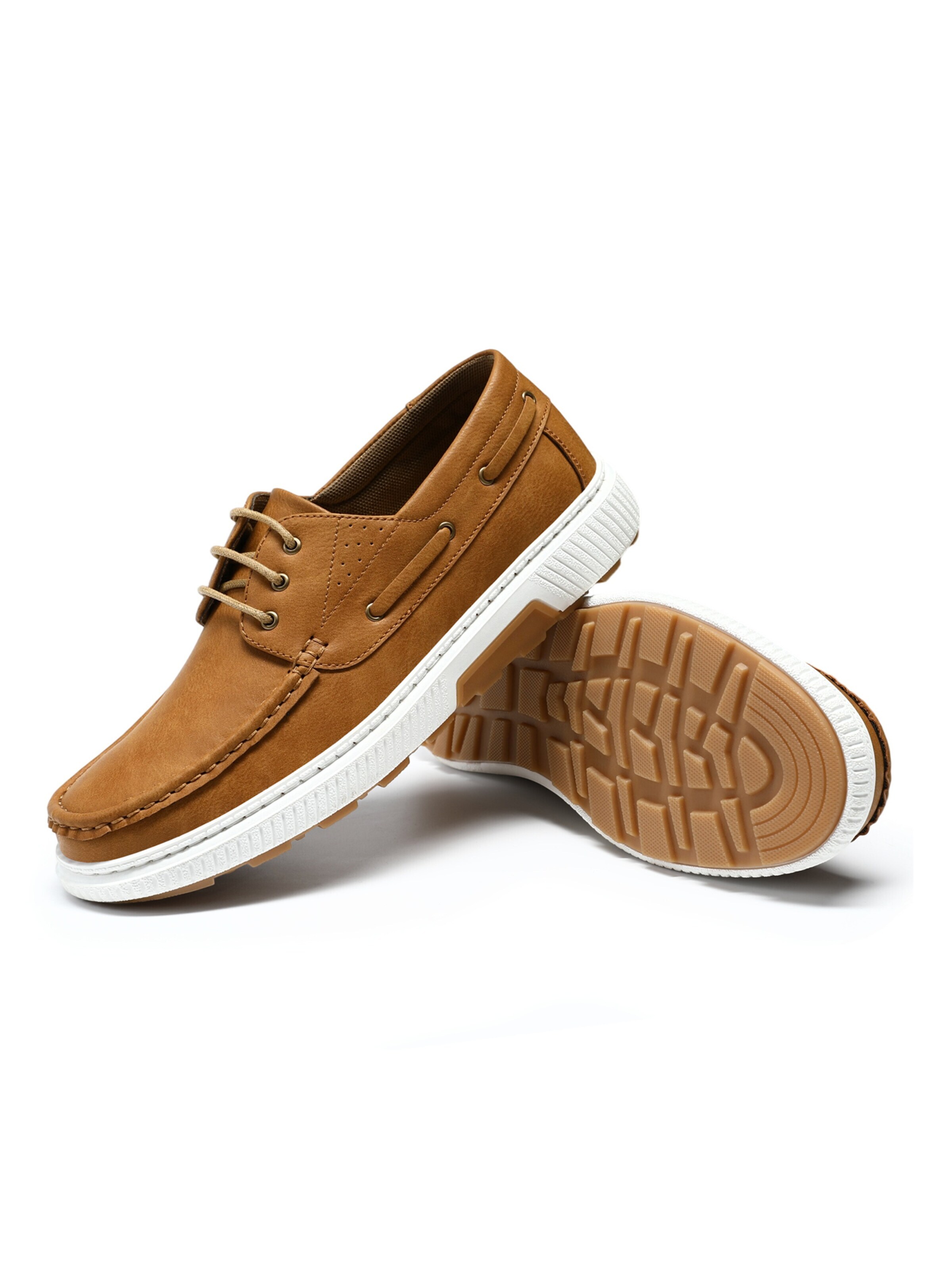 ALLTHEMEN Lace-Up Shoes 'Einfach' in Brown