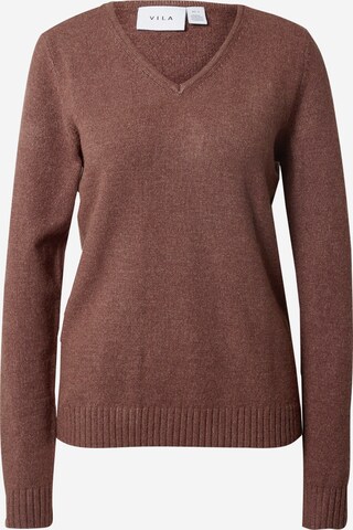 VILA Sweater 'Ril' in Brown: front