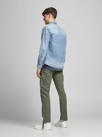 JACK & JONES Regularen Kargo hlače 'Drake Zack' | zelena barva