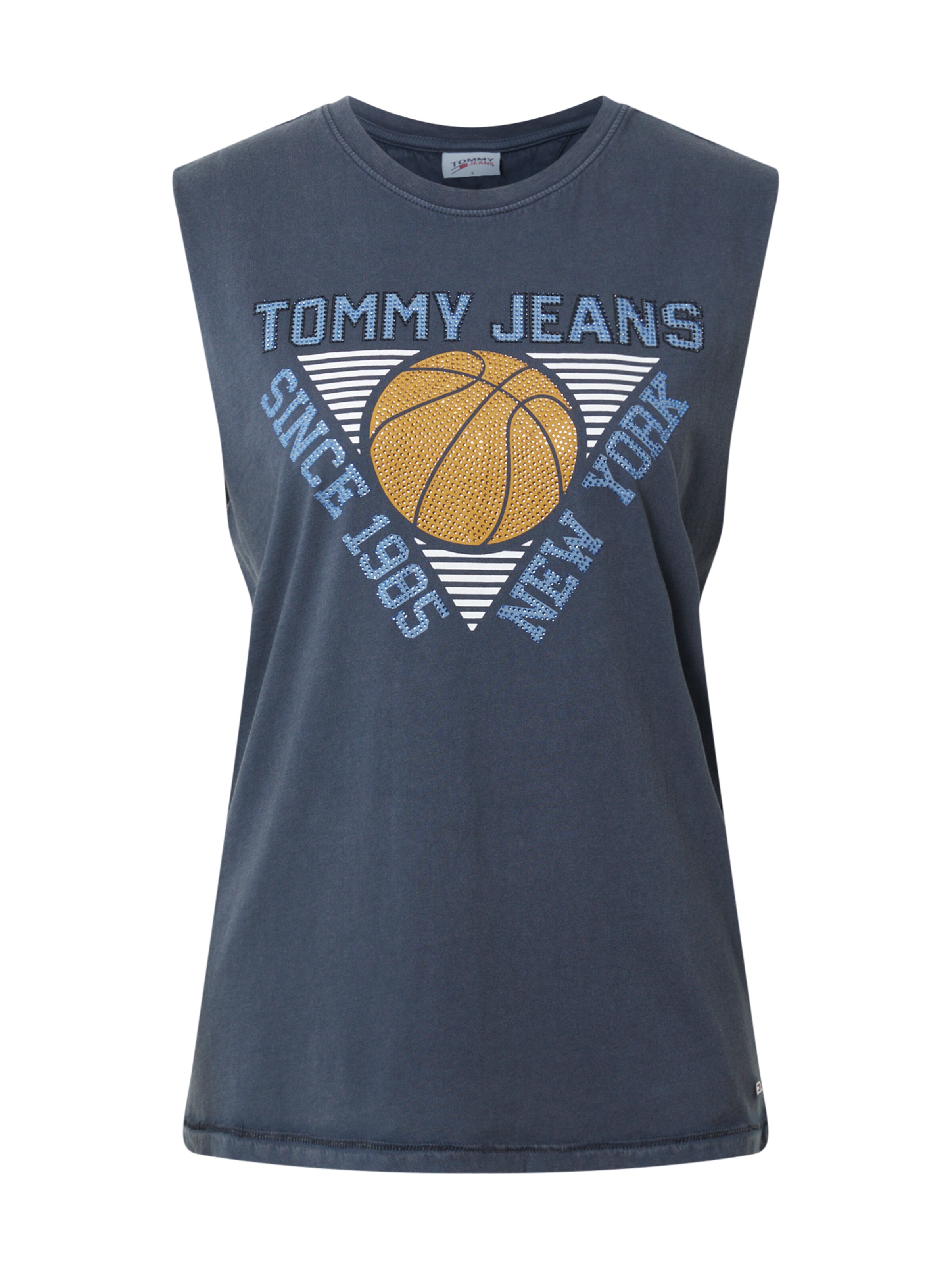 Top di Tommy Jeans in blu: frontale