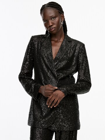 Pull&Bear Blazer | črna barva: sprednja stran