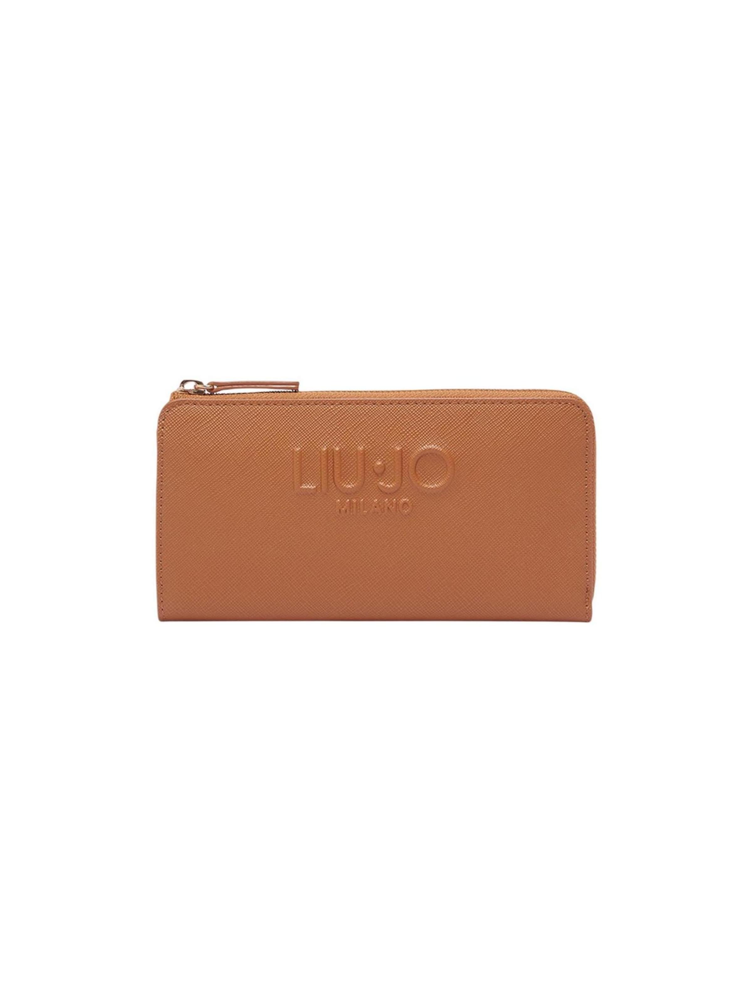 Portamonete 'ECS XL ZIP AROUND AA6285 ES029' di Liu Jo in beige: frontale