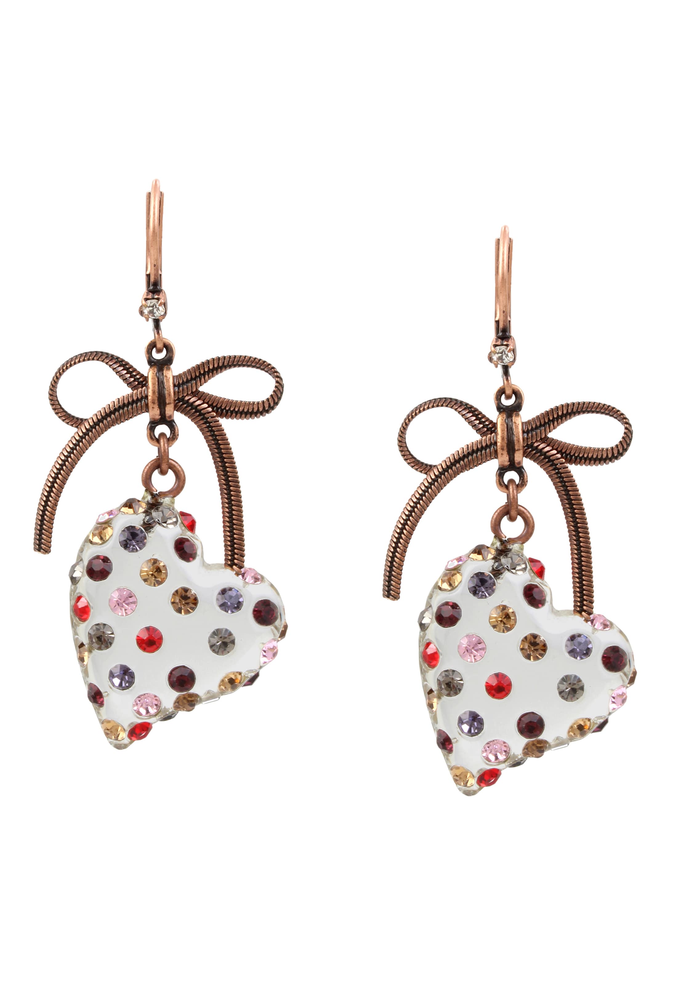 Betsey Johnson - Pendientes en blanco: frente