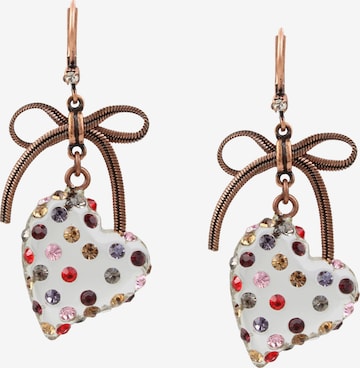 Boucles d'oreilles Betsey Johnson en blanc : devant