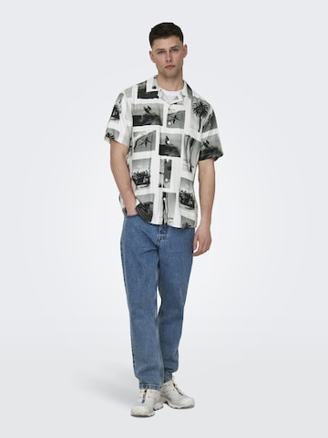 Only & Sons Regular fit Overhemd in Grijs