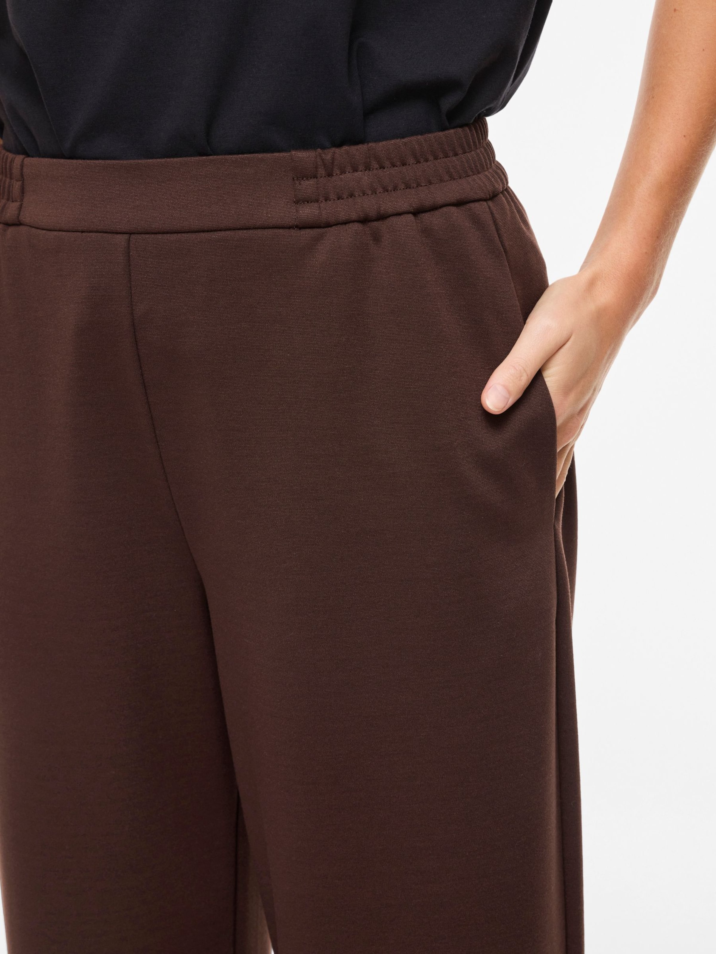 VILA Loose fit Trousers 'VIELLIE ' in Brown