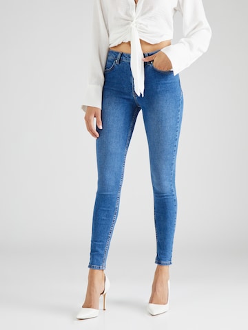 Skinny Jeans de la Warehouse pe albastru: față