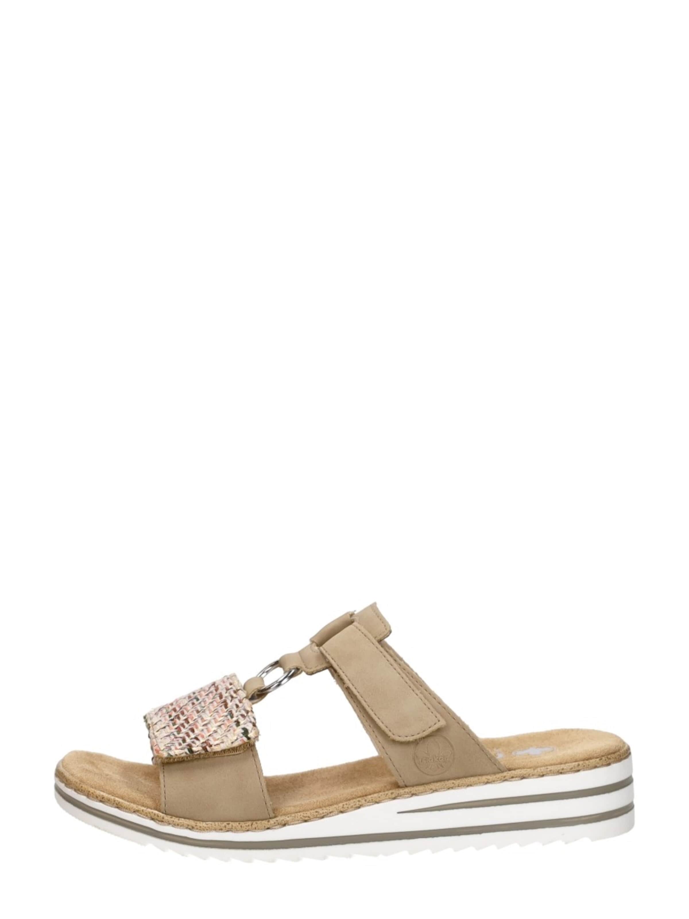 Pantoufle 'Open Teen' Rieker en beige : devant