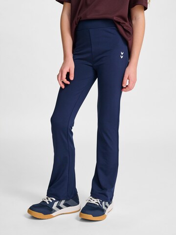 Hummel Flared Sportbroek in Blauw: voorkant
