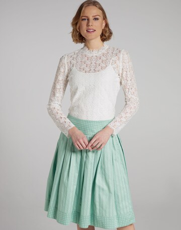 Blouse folklorique 'Ravioli' SPIETH & WENSKY en blanc : devant