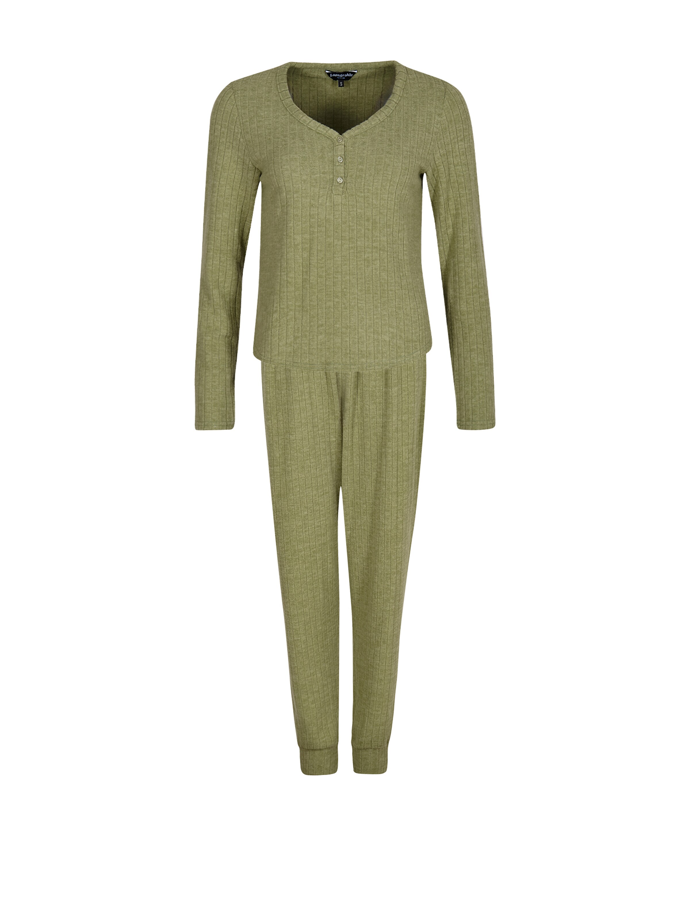 Loungeable Pyjama in Grün: Vorderseite