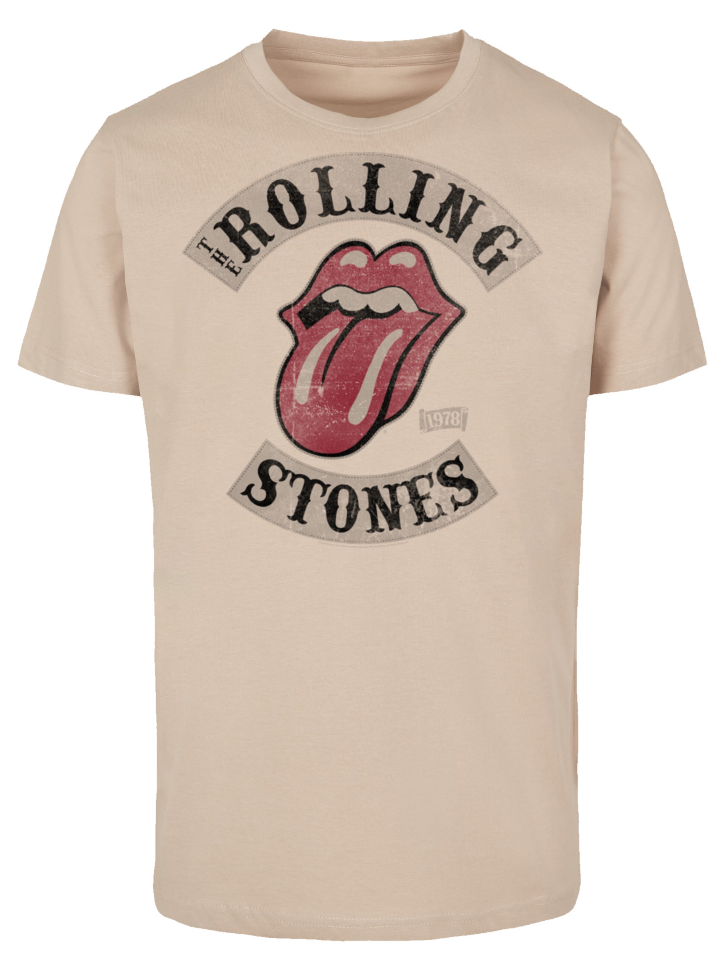 F4NT4STIC Shirt 'The Rolling Stones Tour '78' in Beige: Vorderseite