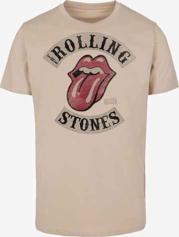 F4NT4STIC Shirt 'The Rolling Stones Tour '78' in Beige: voorkant