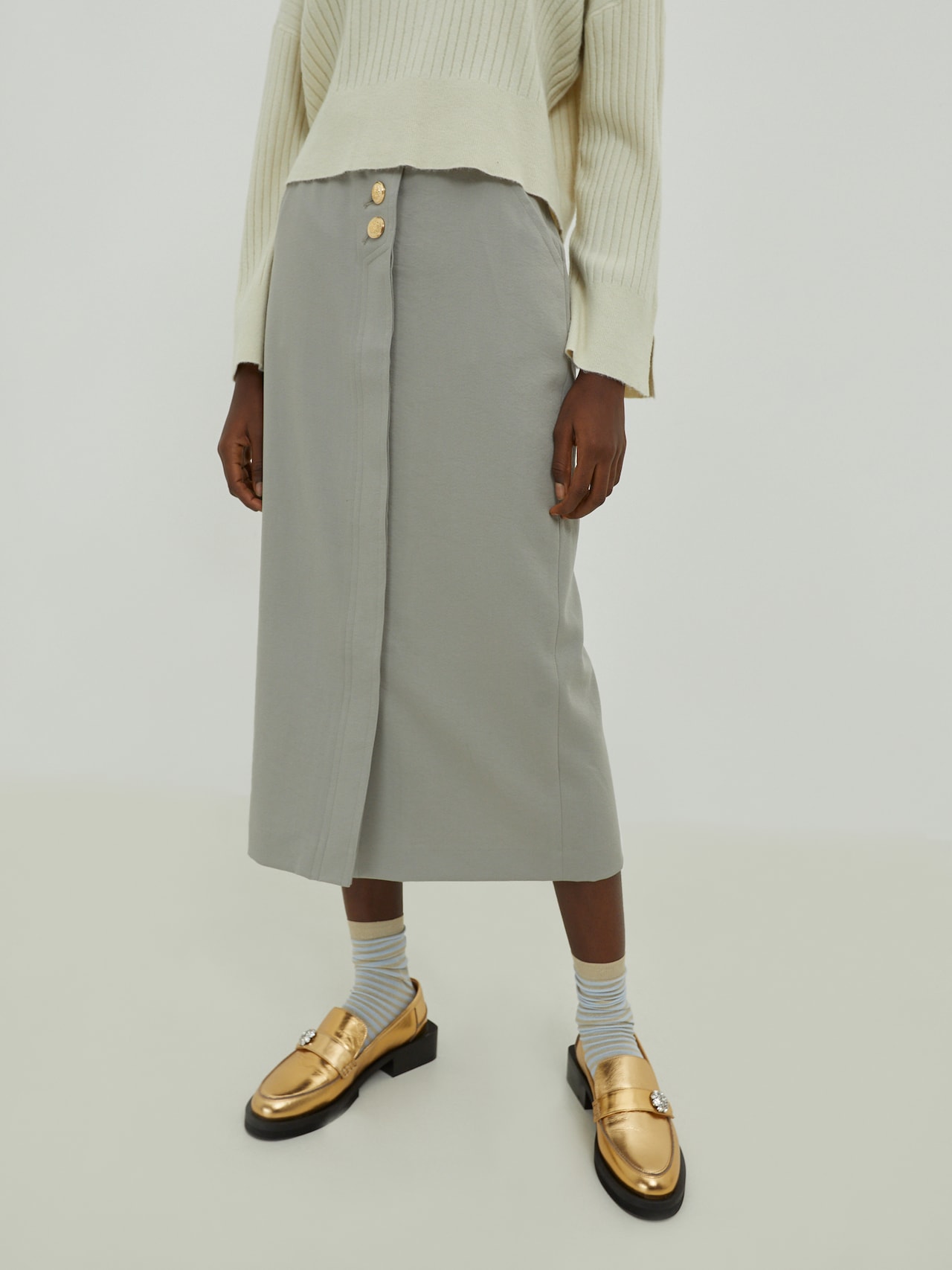 EDITED Jupe 'Mila' gris