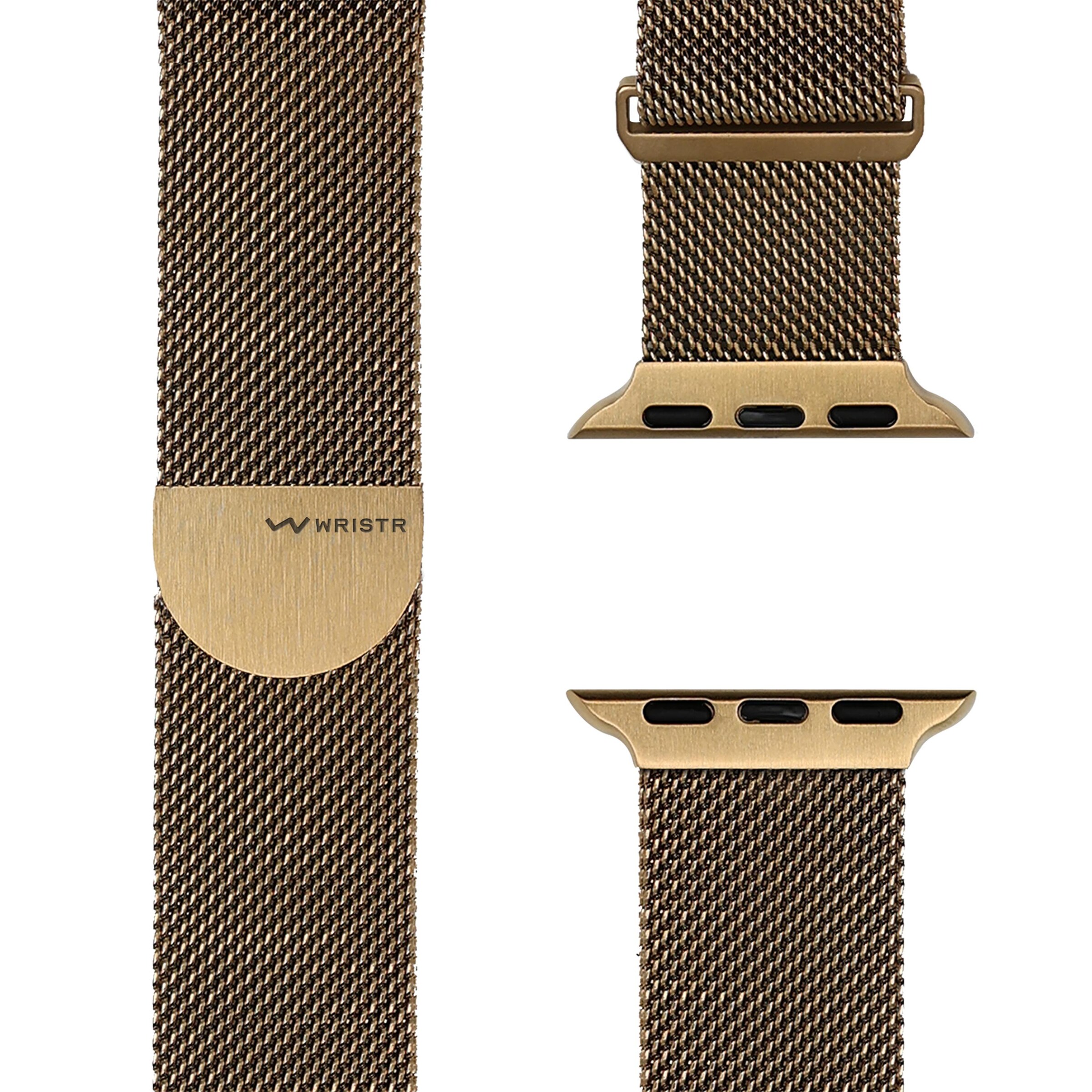 WRISTR Armband 'Milanese Loop' in Gelb: Vorderseite