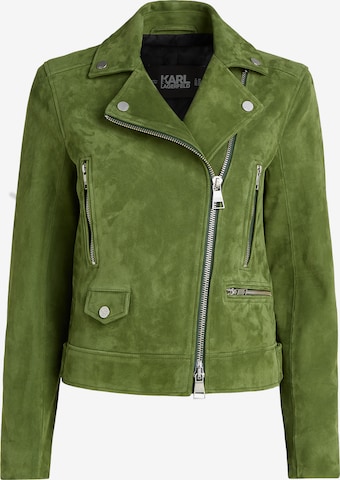 Karl Lagerfeld Tussenjas ' Suede' in Groen: voorkant