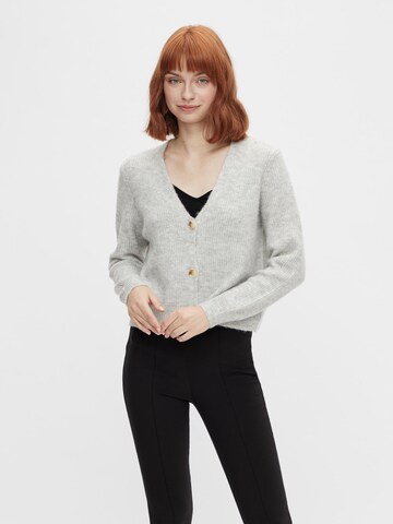 PIECES Knit cardigan 'Ellen' in Grey: front