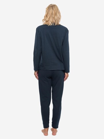 SCHIESSER Pajama 'Organic Cotton' in Blue