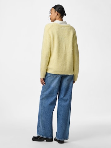 Cardigan 'PCPam' PIECES en jaune