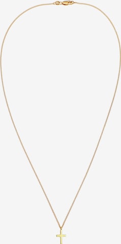 ELLI PREMIUM Ketting 'Kreuz' in Goud: voorkant