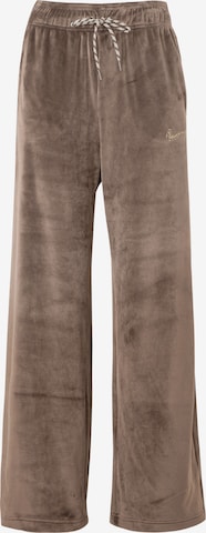 Nike Sportswear Szeroka nogawka Spodnie w kolorze brązowy: przód