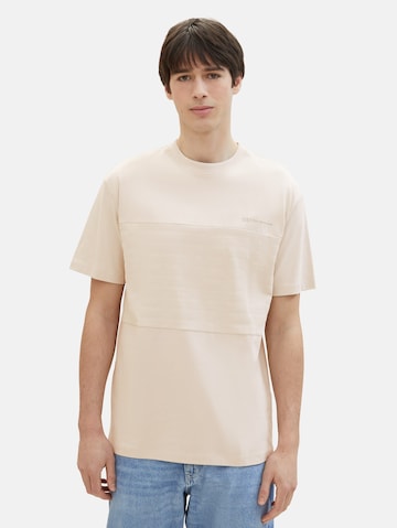 TOM TAILOR DENIM T-shirt i beige: framsida