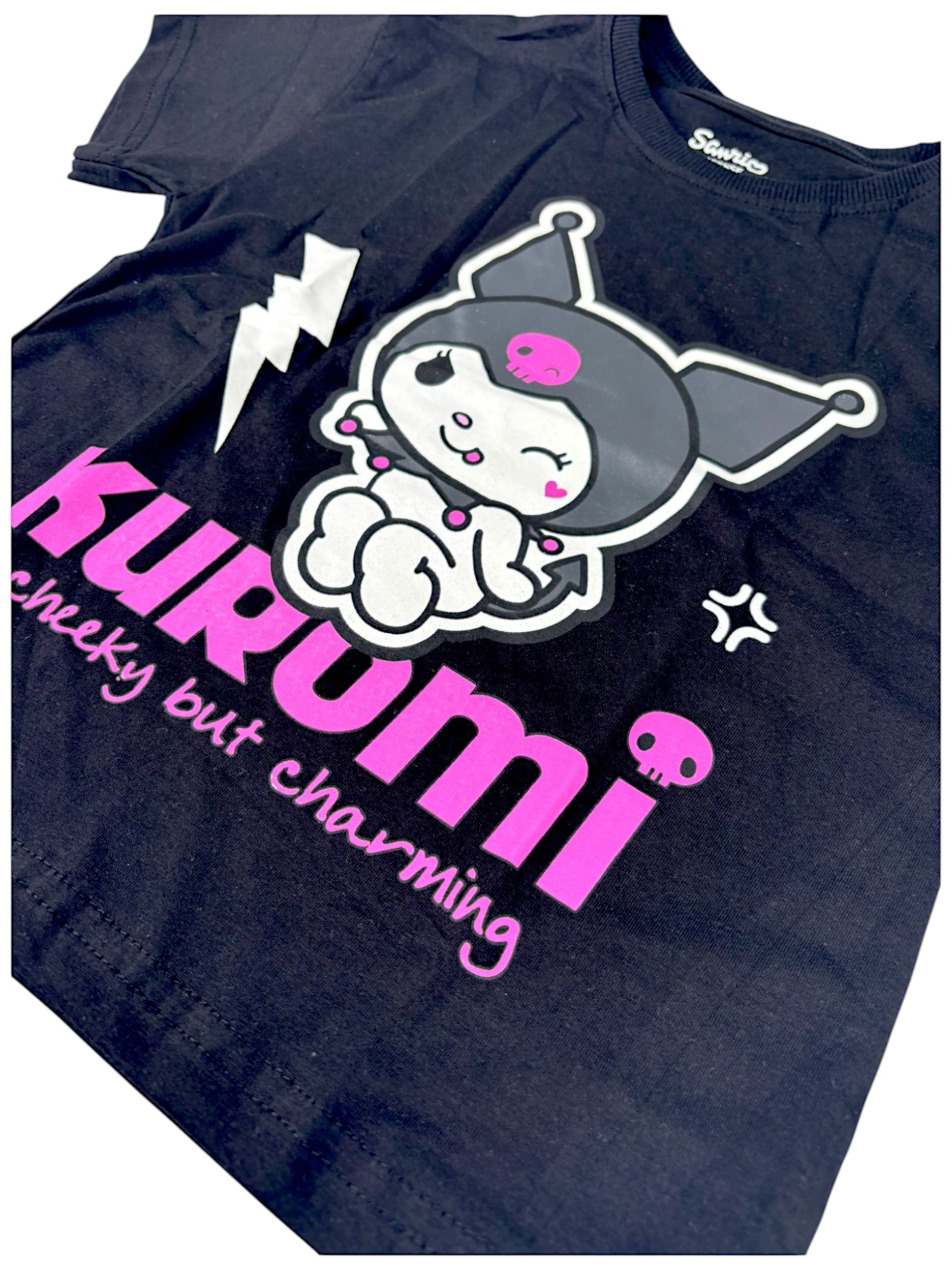 HELLO KITTY Shirt 'Hello Kitty Kuromi' in Black