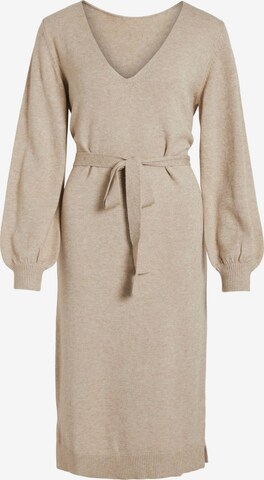 Robes en maille 'Ril' VILA en beige : devant