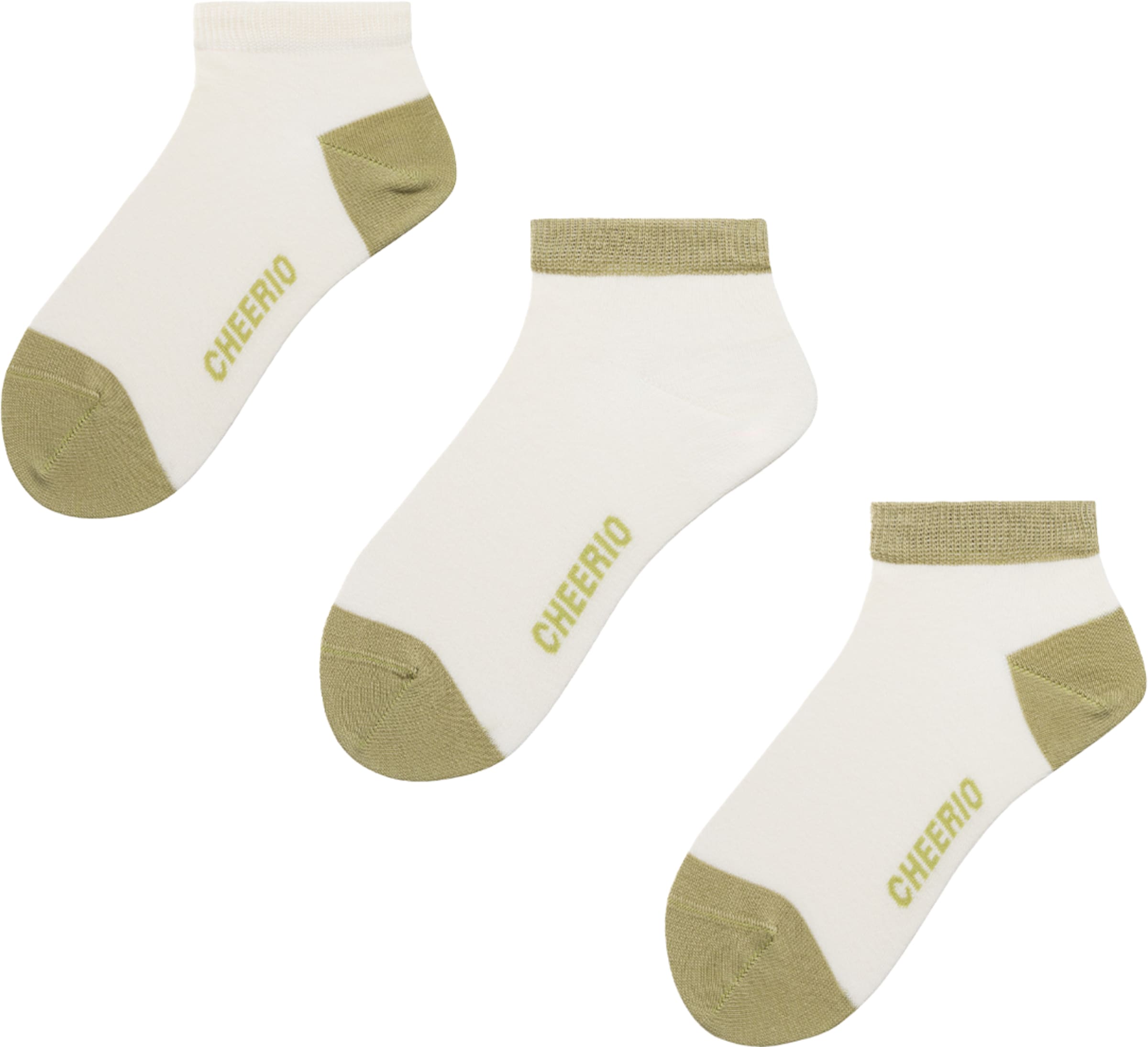 CHEERIO* Socks 'Easygoer' in Green: front