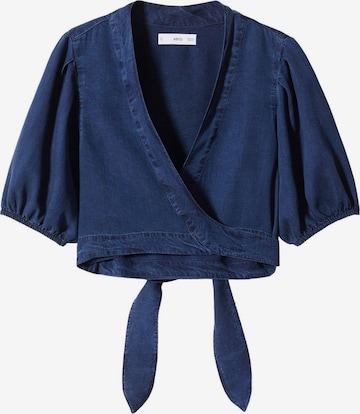 MANGO Blouse 'Mykonos' in Blauw: voorkant