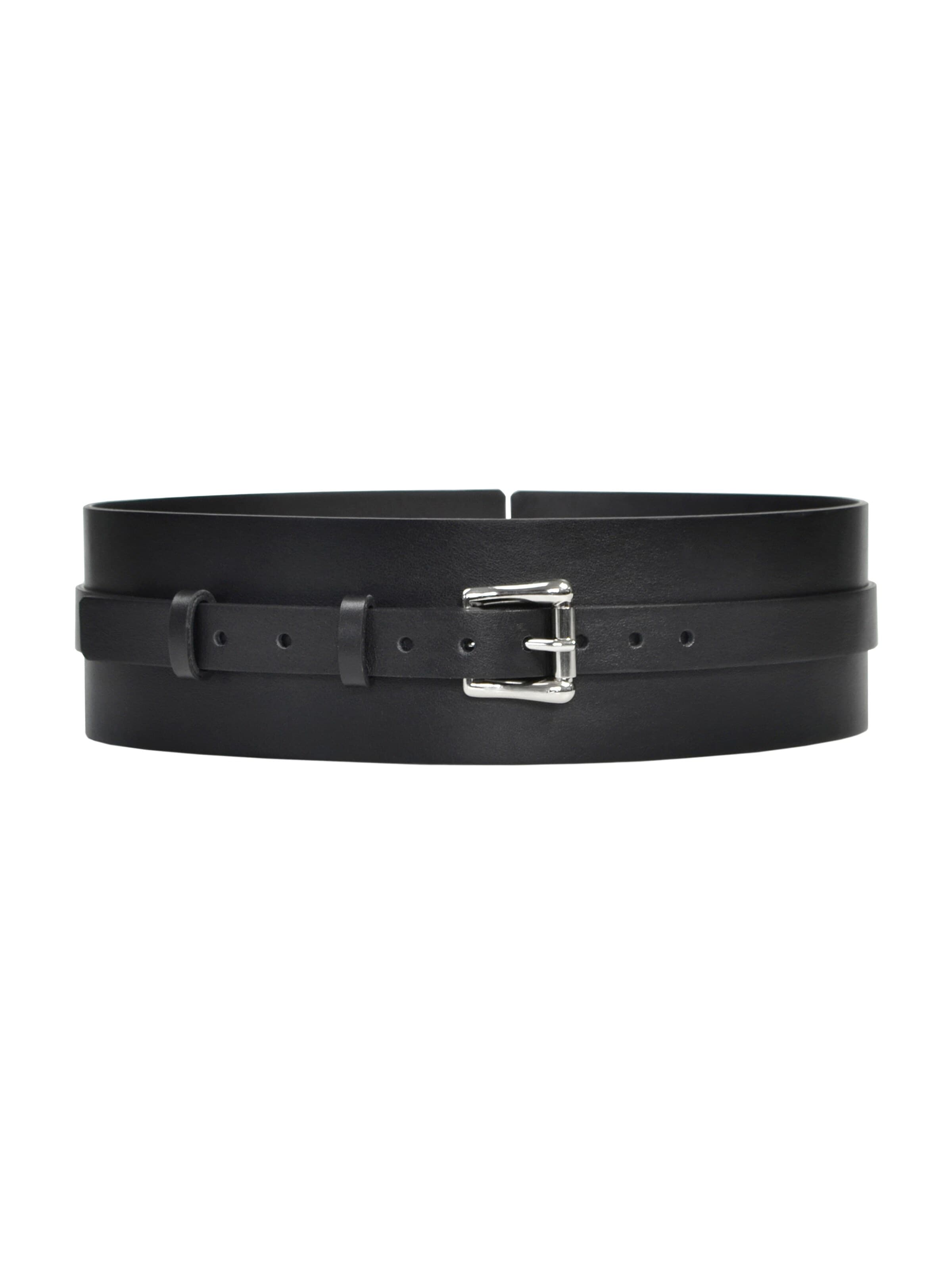 Haute Cuir Gürtel 'Athea'‌‌‌‌‌‌ in Schwarz: Vorderseite