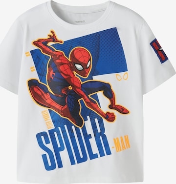 NAME IT Shirts 'Spider-Man' i hvid: forside