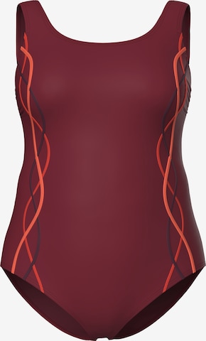 Ulla Popken Bustier Badeanzug 'Alice' in Rot: Vorderseite