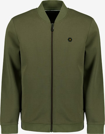 No Excess Zip-Up Hoodie in Green: front