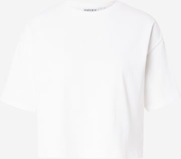 Tricou 'PCSADIE' de la PIECES pe alb: față
