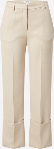 EDITED Normalny krój Spodnie w kant 'Aviana' w kolorze beżowy: przód