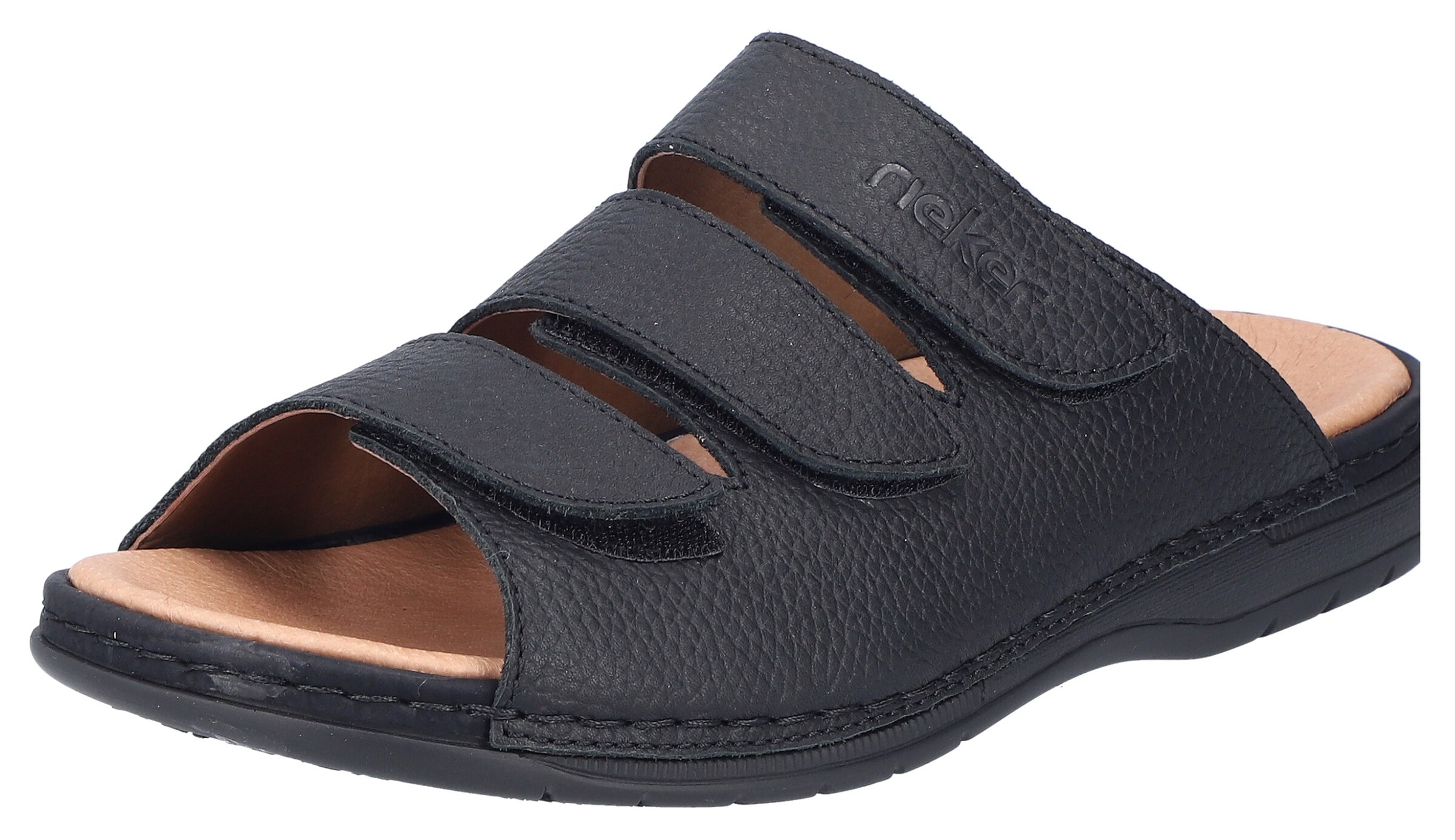 Mule Rieker en noir : devant