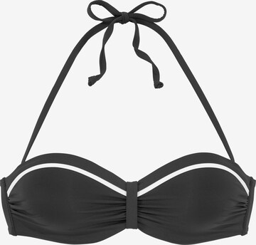 Balconette Sutien costum de baie de la VIVANCE pe negru: față