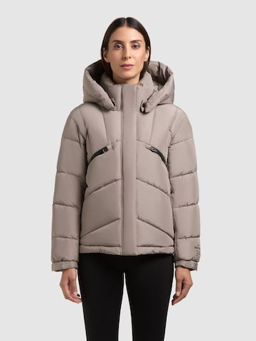 khujo Winterjacke 'Evande' in Grau: Vorderseite