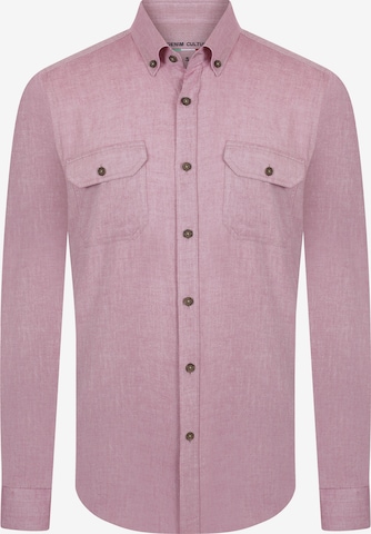 DENIM CULTURE - Regular Fit Camisa 'Darell' em rosa: frente