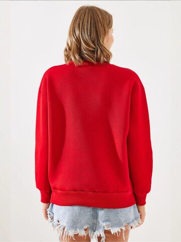 Bianco Lucci Sweatshirt in Rot