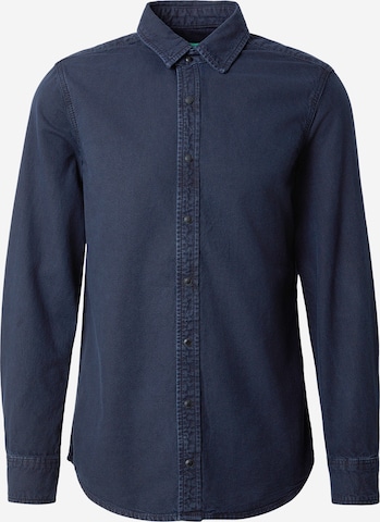 UNITED COLORS OF BENETTON Рубашка в Синий: спереди